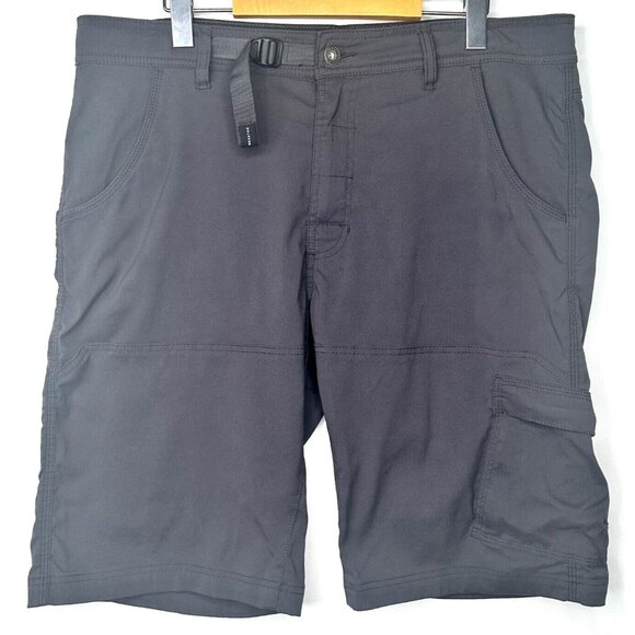 prAna Mens Shorts Breathe Cargo Chino Born from the Experience Gray Size 36 x 12 - Picture 1 of 14